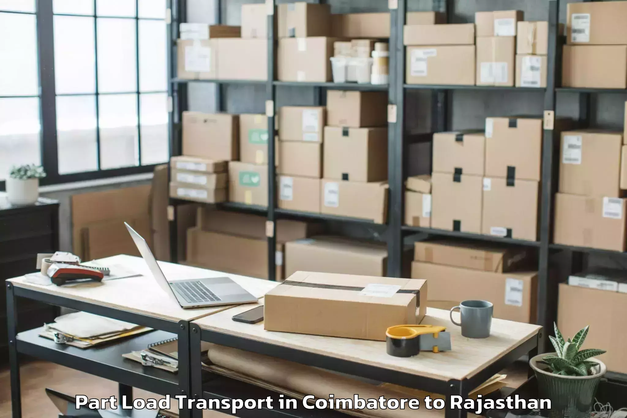 Get Coimbatore to Jhalawar Part Load Transport